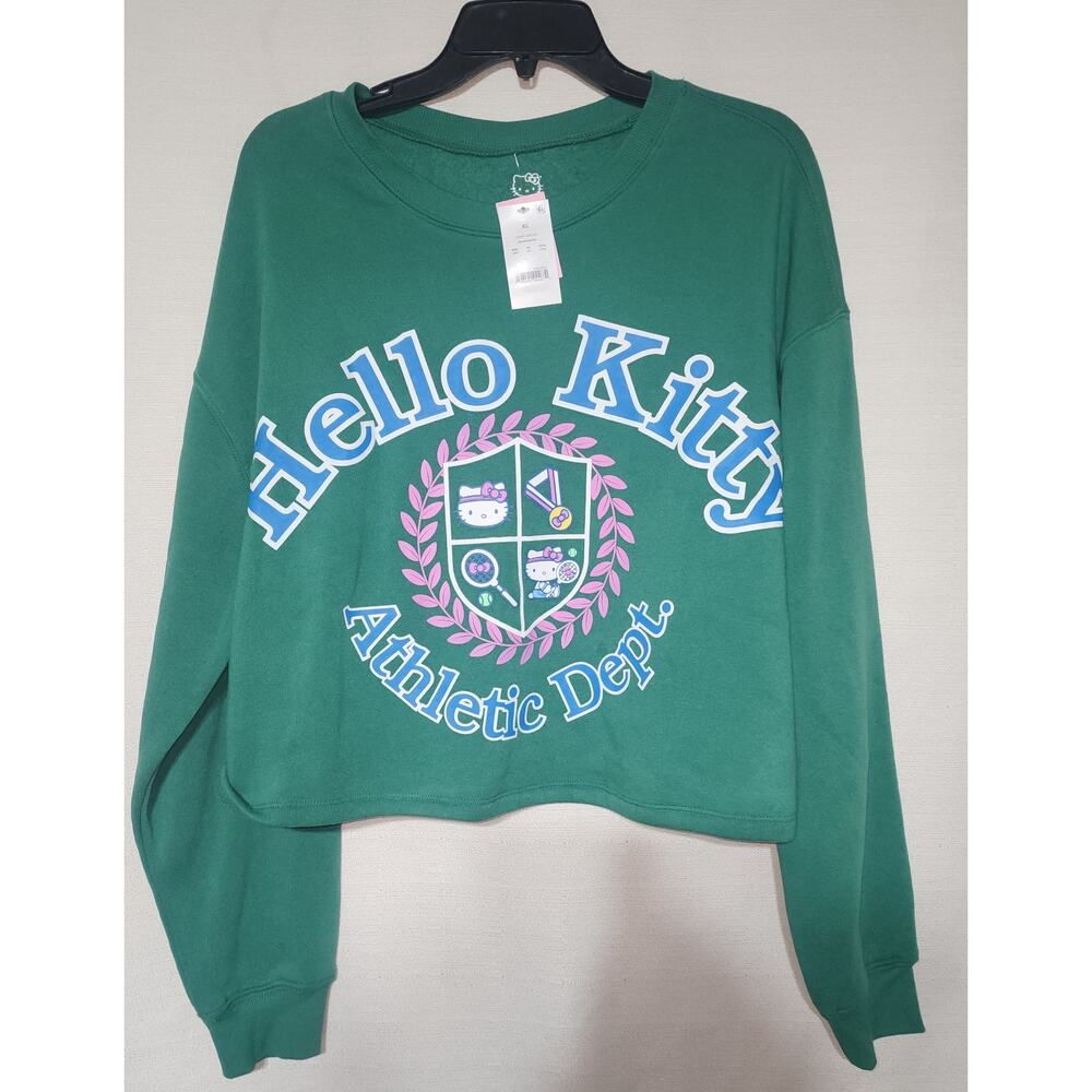 Hello kitty athletic dept. sweatshirt size XL cropped top